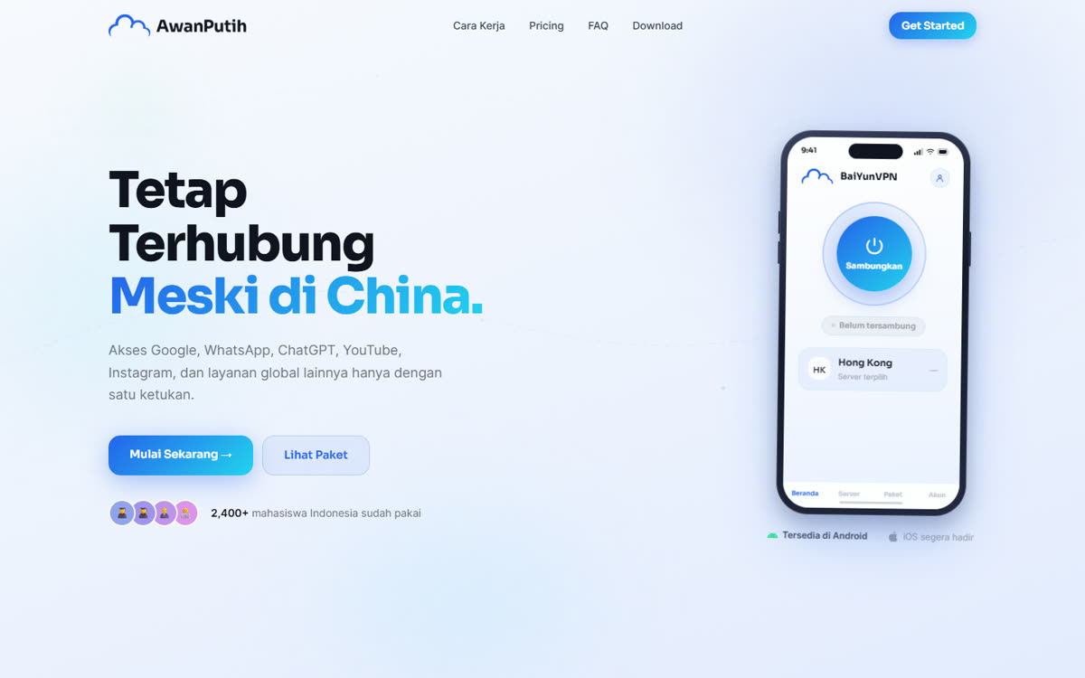 Landing page AwanPutih